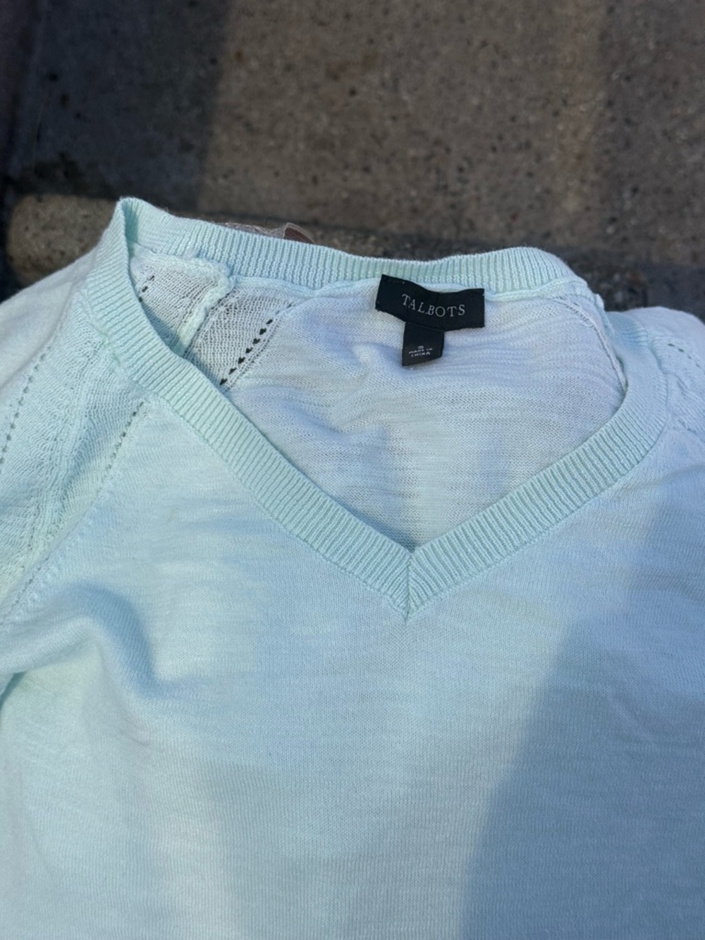 Talbots Ladies Shirt Light Green Pre-worn